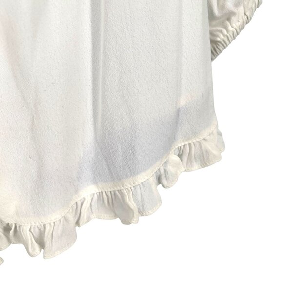 Fraiche By J White Off-Shoulder Ruffle Hem Romper Size Small - Picture 9 of 13